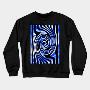 Black Blue Stripes Crewneck Sweatshirt